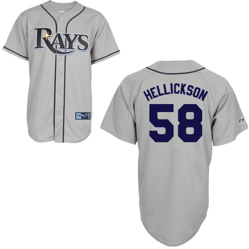 Jeremy Hellickson #58 mlb Jersey-Tampa Bay Rays Women's Authentic Road Gray Cool Base Baseball Jersey